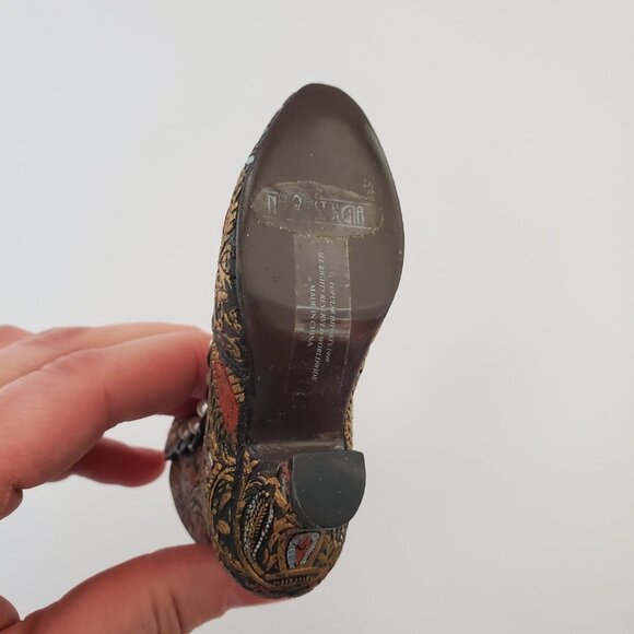 Vintage Miniature Shoe Collection 9pc Victorian Edwardian Witchy Booties Resin - Picture 4 of 16